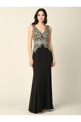 Eva USA 5225 Mother of the Bride Long Formal Sleeveless Dress