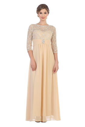 Eva USA 3108 Mother of the Bride Long Sleeve Formal Dress