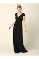 Mother of the Bride V Neck Long Formal  Dress - The Dress Outlet