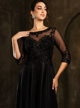Funeral Dress in Black For Women & Ladies Plus Size Outfit by MQ2124