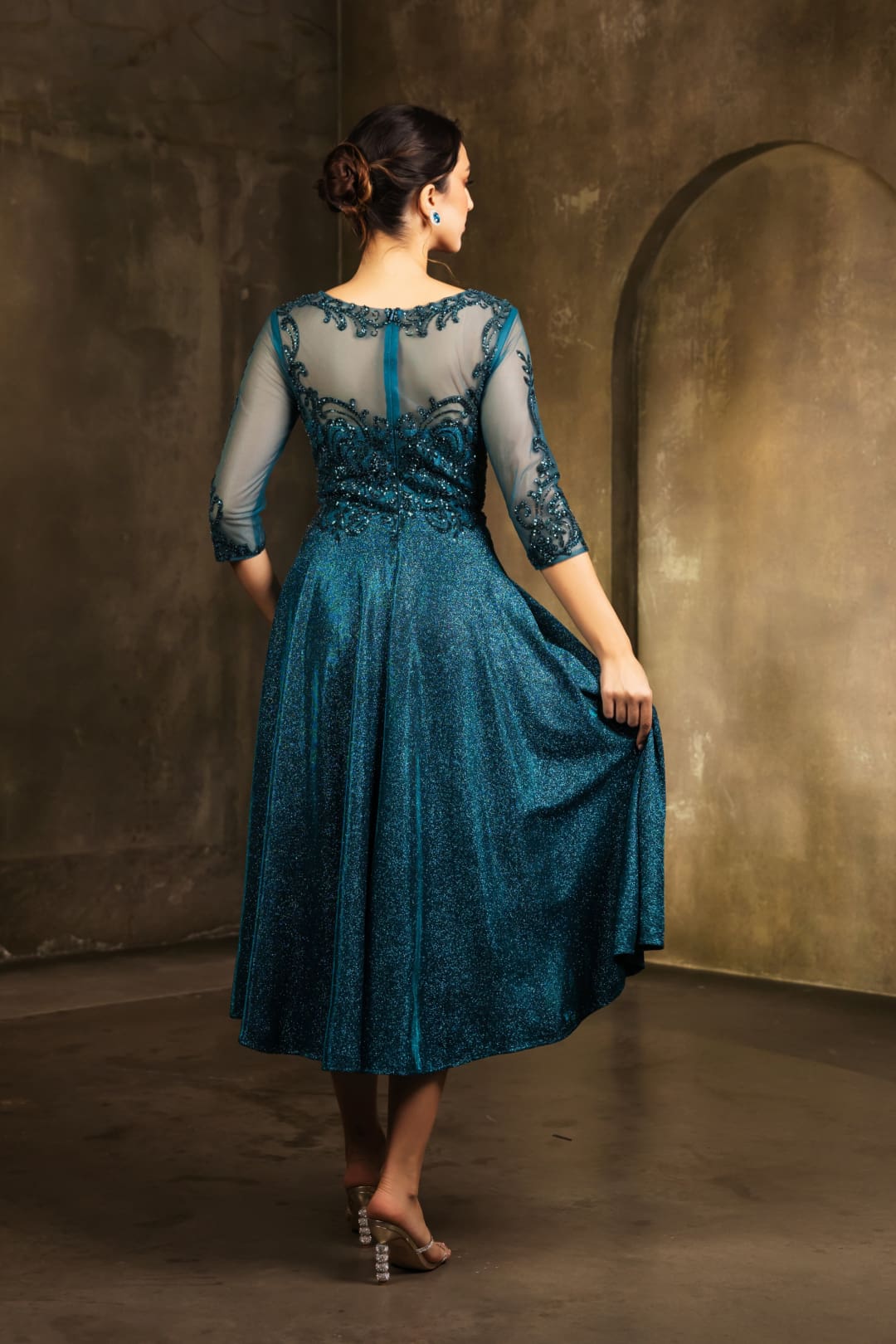 Cocktail Sequin A-Line Dress By May Queen MQ2124