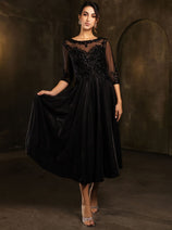 Funeral Dress in Black For Women & Ladies Plus Size Outfit by MQ2124