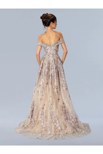 Multi Color Ball Gown Floral Prom Evening Dress Stella Couture 24327 - Dresses