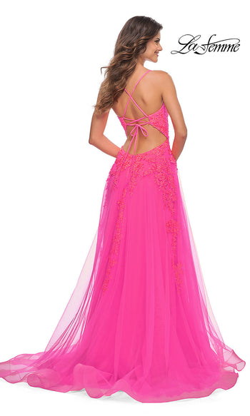 La Femme Neon Pink Dresses