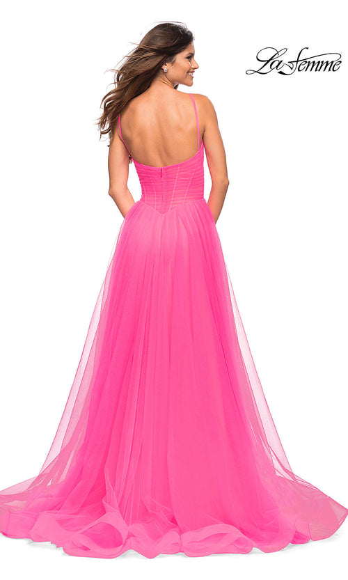 La Femme Neon Pink Dresses