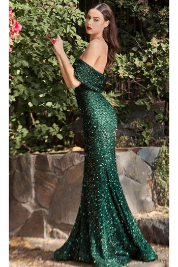New Year’s Eve Dress Emerald Green Style CD980NYE Outfit - Emerald Green / 4 - Prom