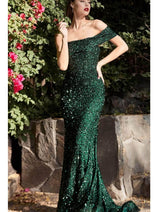 Gown for New Year's Eve in  Emerald Green Style CD980 Party Dress