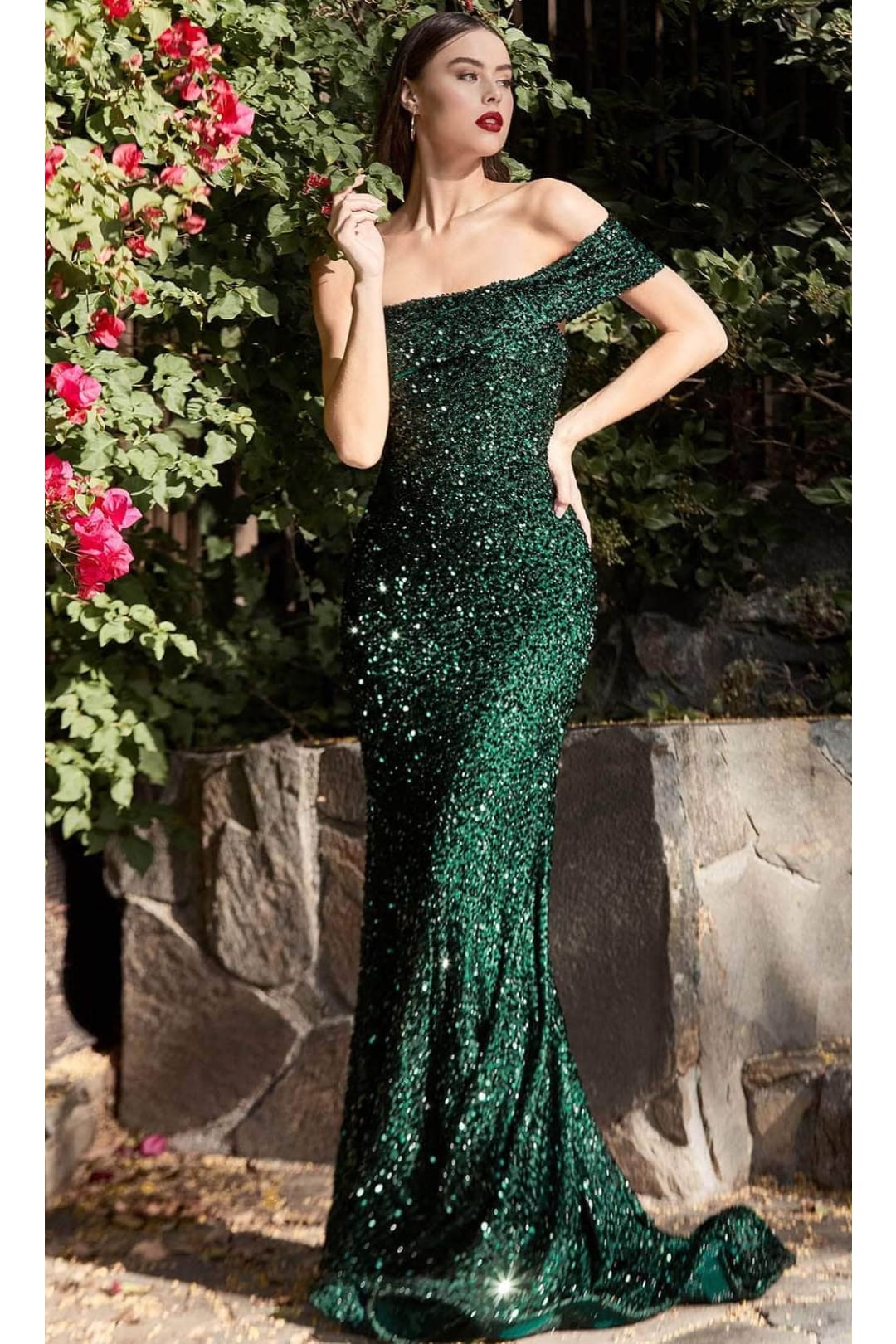 New Year’s Eve Dress Emerald Green Style CD980NYE Outfit - Prom