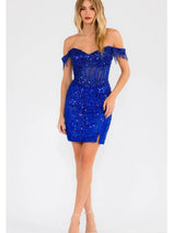 New Year's Eve Dress in Royal Blue Style JT919L NYE Outfit