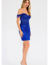 New Year's Eve Dress in Royal Blue Style JT919L NYE Outfit