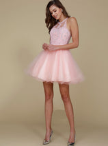 Nox Anabel B652 Halter Neckline A-Line Dress – Elegant Style for Every Occasion