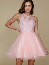 Nox Anabel B652 Halter Neckline A-Line Dress – Elegant Style for Every Occasion