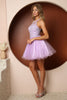 Nox Anabel B652 Halter Neckline A-Line Dress – Elegant Style for Every Occasion - Lilac / XS - Dress