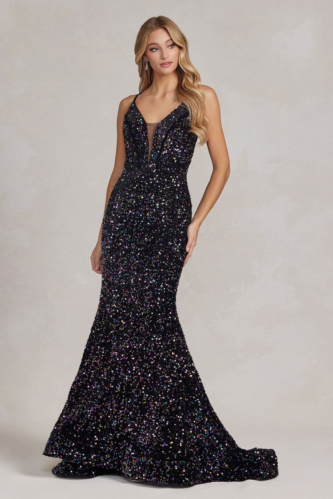 Nox Anabel C1109 Long Dresses Prom - BLACK/MULTI / 00