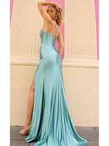 Dusty Sage Bridesmaid Dresses-Inexpensive Nox Anabel E1042 Cowl Neck