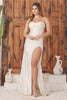 Nox Anabel E1042 Cowl Neck Bustier Corset Simple White Wedding Gown - WHITE / 2