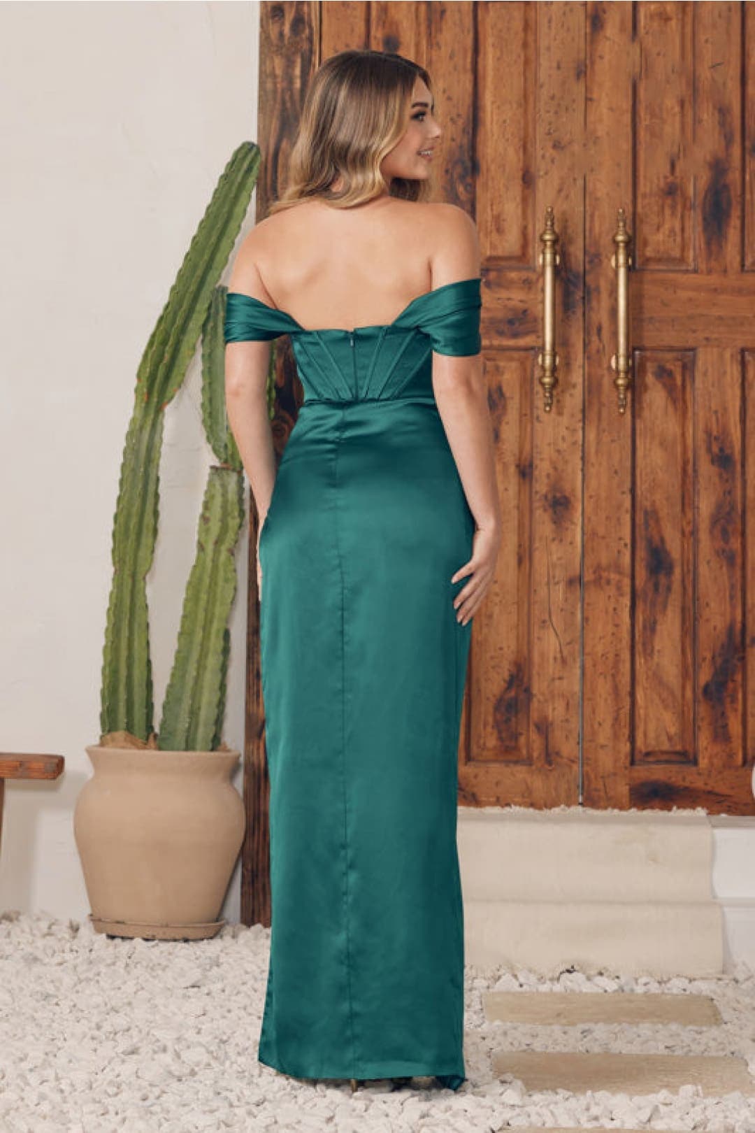 Nox Anabel R1236 Emerald Green Inexpensive Simple Long Bridesmaid Dress Emerald Green / 4 Nox Anabel R1236 Emerald Green Inexpensive Simple Long Bridesmaid Dress Emerald Green / 4