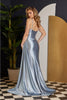 Nox Anabel E1242 Side Cape Spaghetti Straps Formal Evening Gown