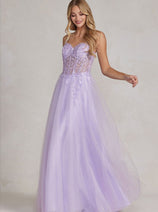 Nox Anabel F1087 Formal Evening Lilac Gown