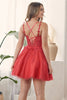 Nox Anabel H784 Lace Applique A-line Spaghetti Straps Homecoming Dress