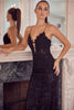 Nox Anabel R282-1 Strappy Glitter Deep V-Neck Mermaid Prom Evening Gown - Dress