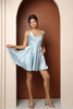 Nox Anabel R759 Simple Cowl Neck Satin Cocktail Dress With Pockets - Dress