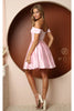 Nox Anabel R773 Satin Off-Shoulder Dress – Elegant Style for Unforgettable Moments - Baby pink / 2 - Dress