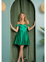 Emerald Bridesmaid Dresses-Inexpensive Nox Anabel R773 Off-Shoulder