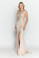 Vestido de desfile con escote barco y mangas cortas de Lenovia 8343 (Nueva colección)