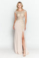 Womens Nude Color Dress Perfect For Formal and Prom | Evening Gown By 8343