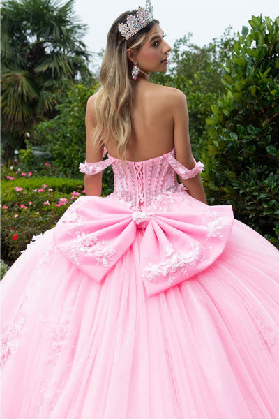 Off Shoulder Bow Ball Gown by GLS Gloria GL3576 - Quinceanera Dresses