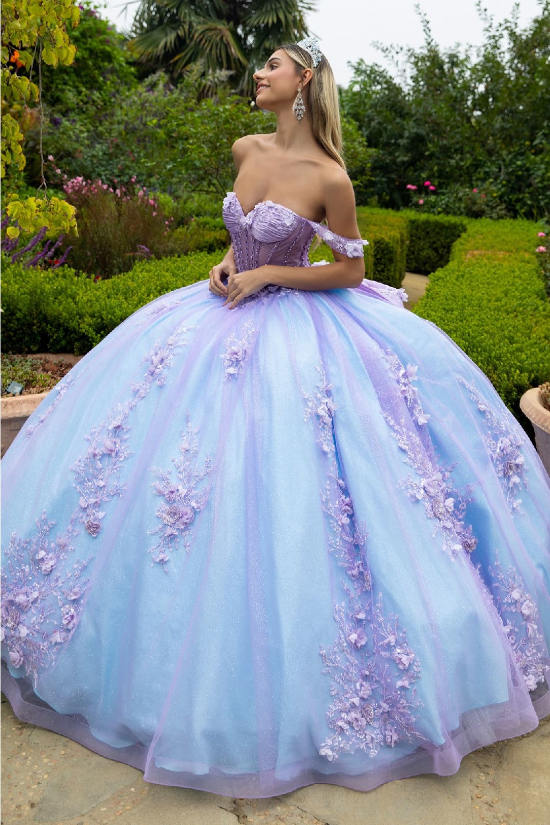 Off Shoulder Bow Ball Gown by GLS Gloria GL3576 - Quinceanera Dresses