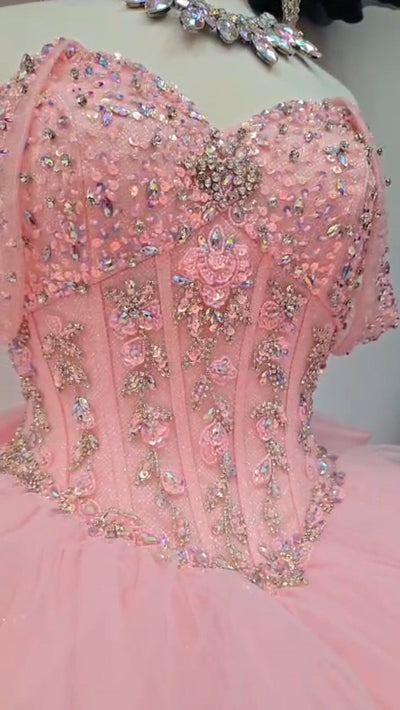 Off Shoulder Bow Ball Gown by Bella Princess PQ1063