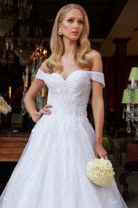 Off Shoulder Bridal Gown by GLS Gloria GL3534 - Long Formal Dresses