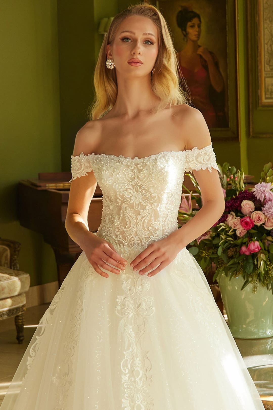 Off Shoulder Bridal Gown by GLS Gloria GL3604 - Long Formal Dresses