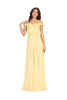 Off Shoulder Bridesmaids Dress - Yellow / 2