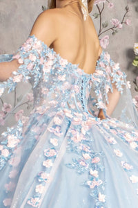 Off Shoulder Cape Sleeve Ball Gown by GLS Gloria GL3468 - Quinceanera Dresses
