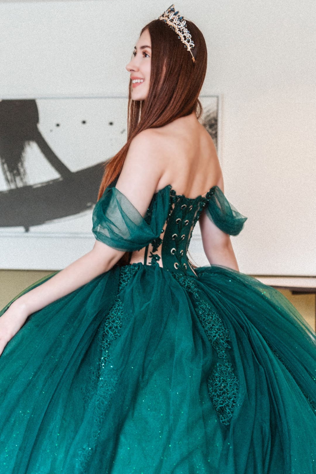 Off Shoulder Corset Ball Gown by GLS Gloria GL3502 - Quinceanera Dresses
