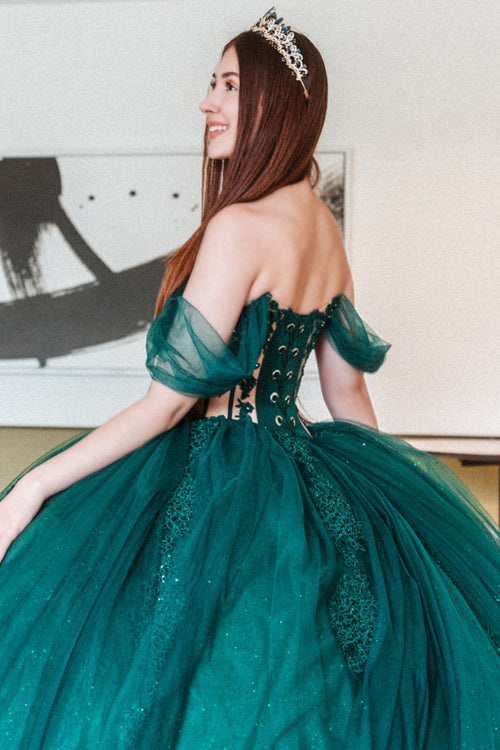Off Shoulder Corset Ball Gown by GLS Gloria GL3502 - Quinceanera Dresses