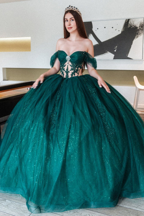 Off Shoulder Corset Ball Gown by GLS Gloria GL3502 - Quinceanera Dresses