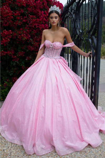 Off Shoulder Corset Ball Gown by GLS Gloria GL3527 - Quinceanera Dresses