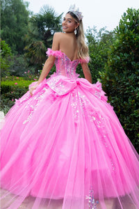 Off Shoulder Corset Ball Gown by GLS Gloria GL3547 - Quinceanera Dresses