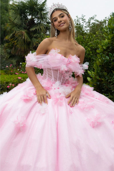 Off Shoulder Corset Ball Gown by GLS Gloria GL3608 - Quinceanera Dresses