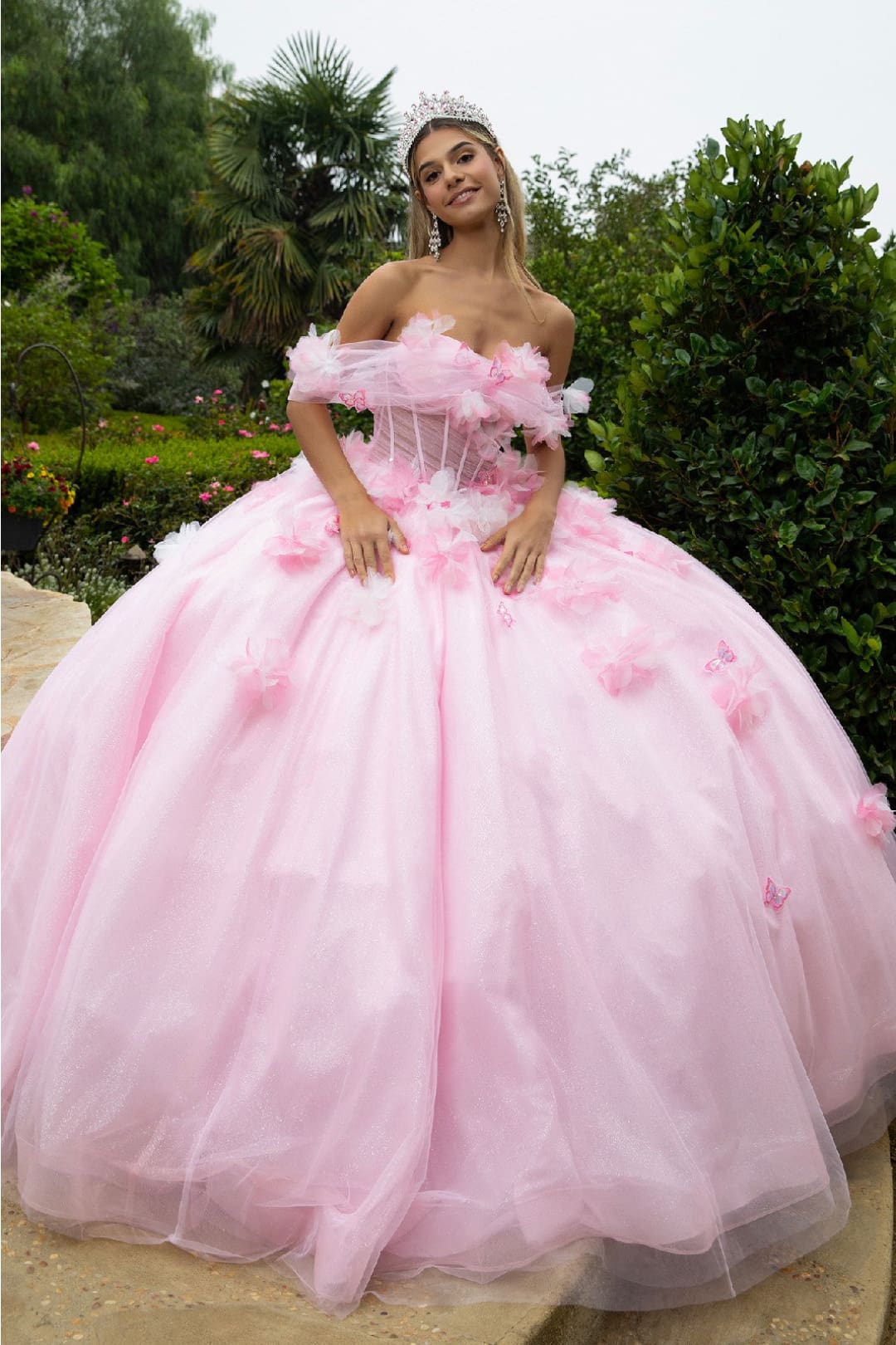 Pink And White Quinceanera Dresses