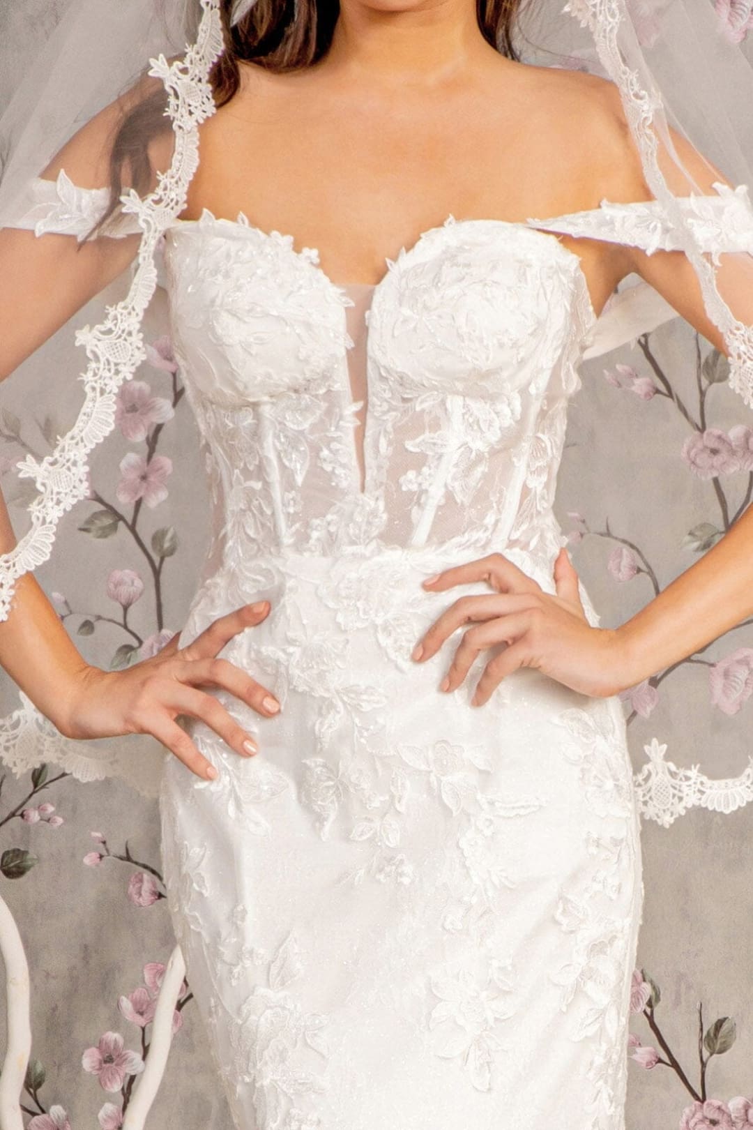 Off Shoulder Corset Bridal Mermaid Gown by GLS Gloria GL3488 - Long Formal Dresses