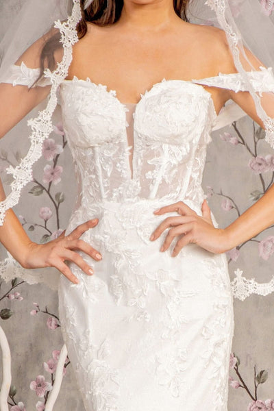 Off Shoulder Corset Bridal Mermaid Gown by GLS Gloria GL3488 - Long Formal Dresses