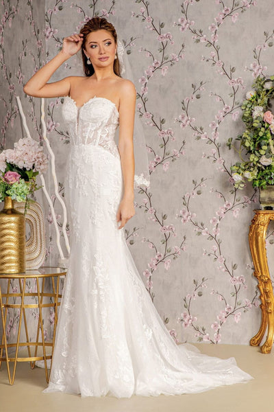 Off Shoulder Corset Bridal Mermaid Gown by GLS Gloria GL3488 - Long Formal Dresses