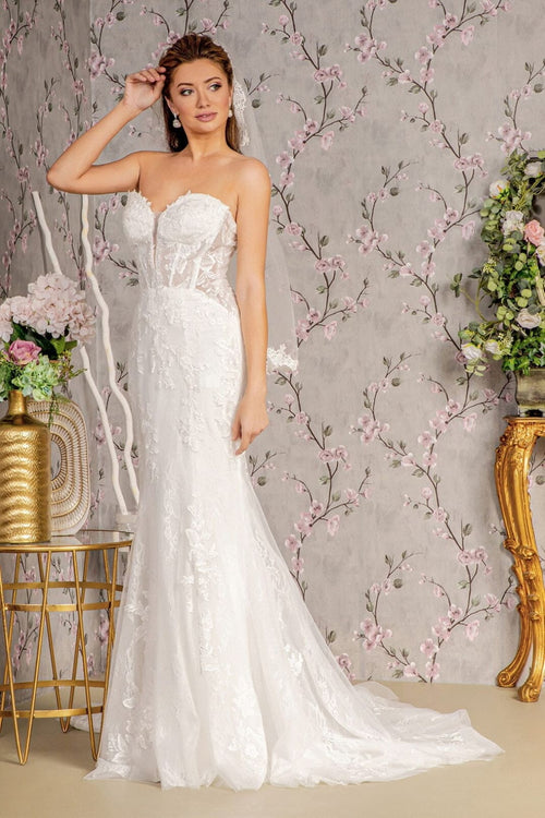 Off Shoulder Corset Bridal Mermaid Gown by GLS Gloria GL3488 - Long Formal Dresses