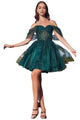 Off-Shoulder Corset Gown 2025 Elegant Evening Dress - Emerald / XXS - Prom