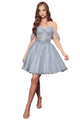 Off-Shoulder Corset Gown 2025 Elegant Evening Dress - Smoky Blue / XXS - Prom